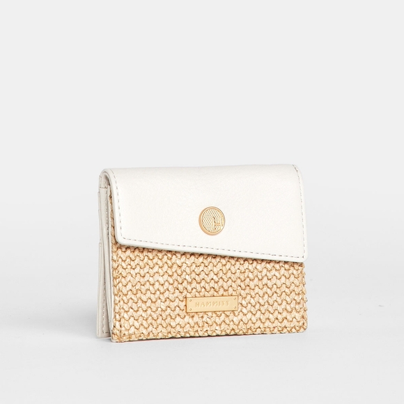 ISO!! Hammit Montana Pocket, Shell White Raffia Brushed Gold - Picture 3 of 6